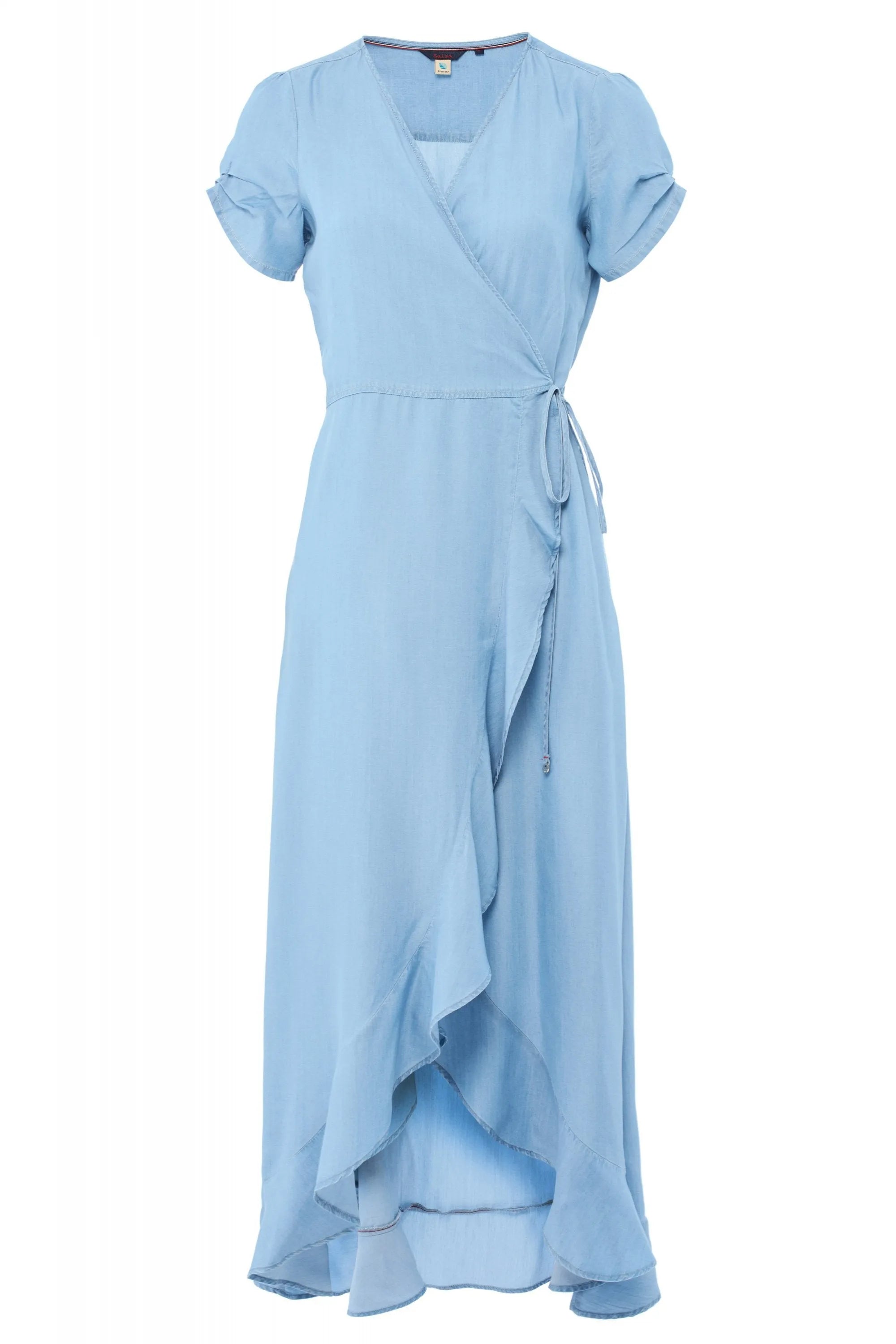 VESTIDO CON VOLANTES - ECRU