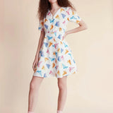 Vestido corto barcos - ECRU