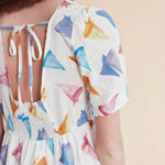 Vestido corto barcos - ECRU