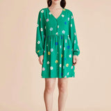 Vestido corto botones - ECRU