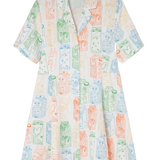 Vestido corto camisero juices - ECRU