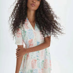 Vestido corto camisero juices - ECRU