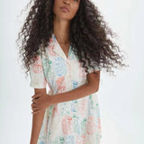 Vestido corto camisero juices - ECRU