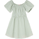 Vestido corto cuadros vichy - ECRU