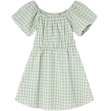 Vestido corto cuadros vichy - ECRU