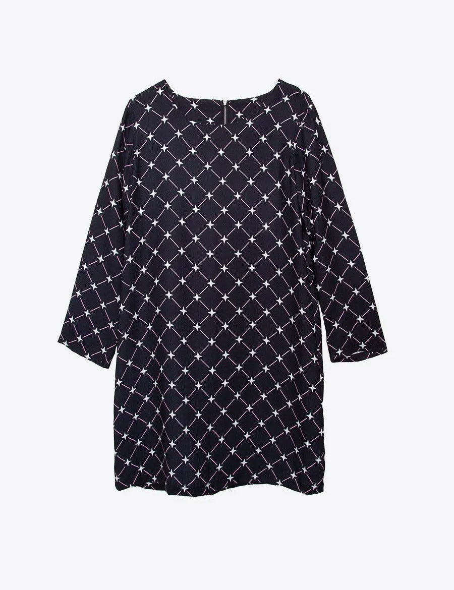 Vestido Corto Estrellas - ECRU