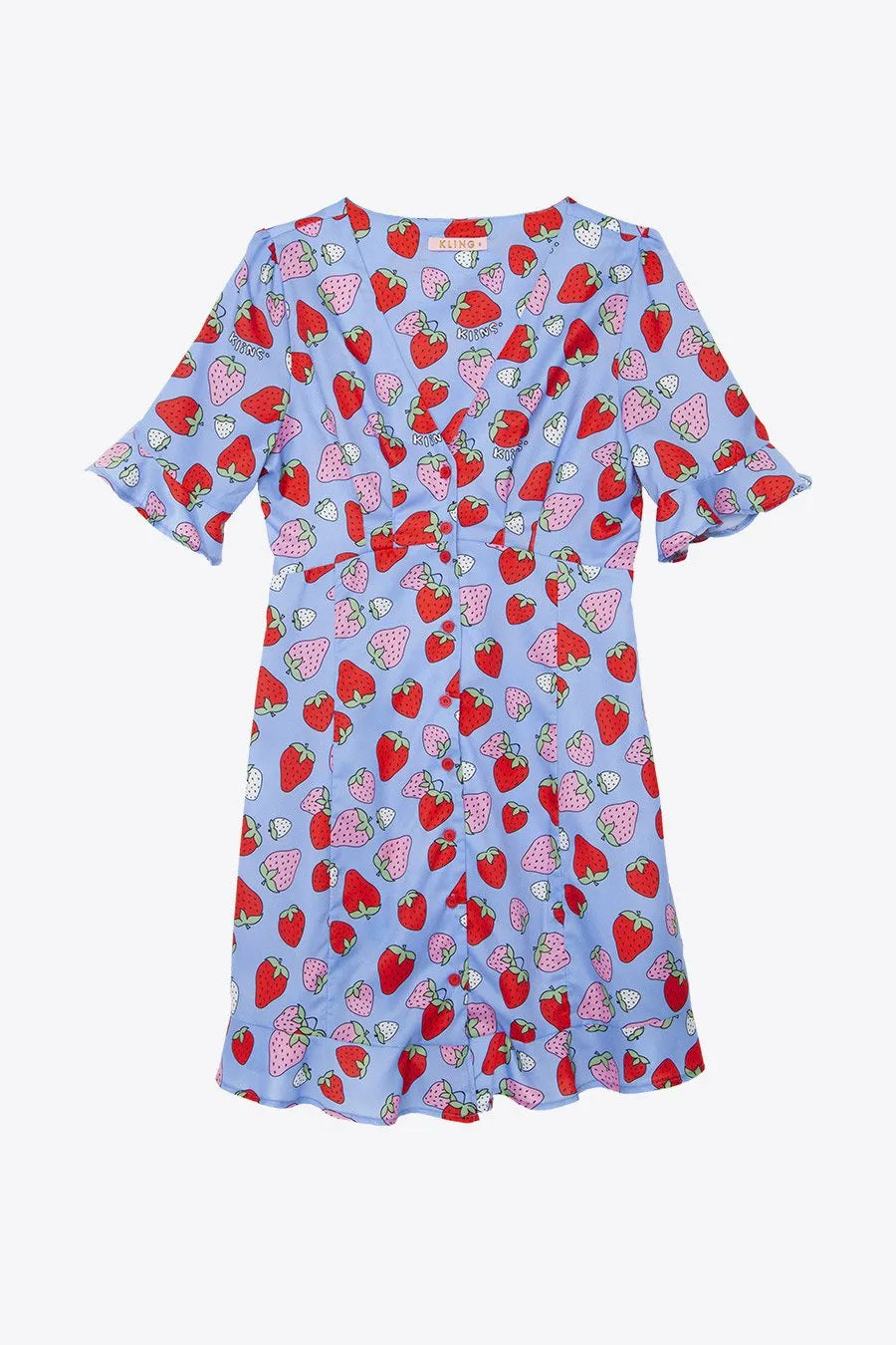 Vestido Corto Fresas - ECRU