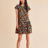 Vestido corto Gummies - ECRU