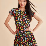 Vestido corto Gummies - ECRU