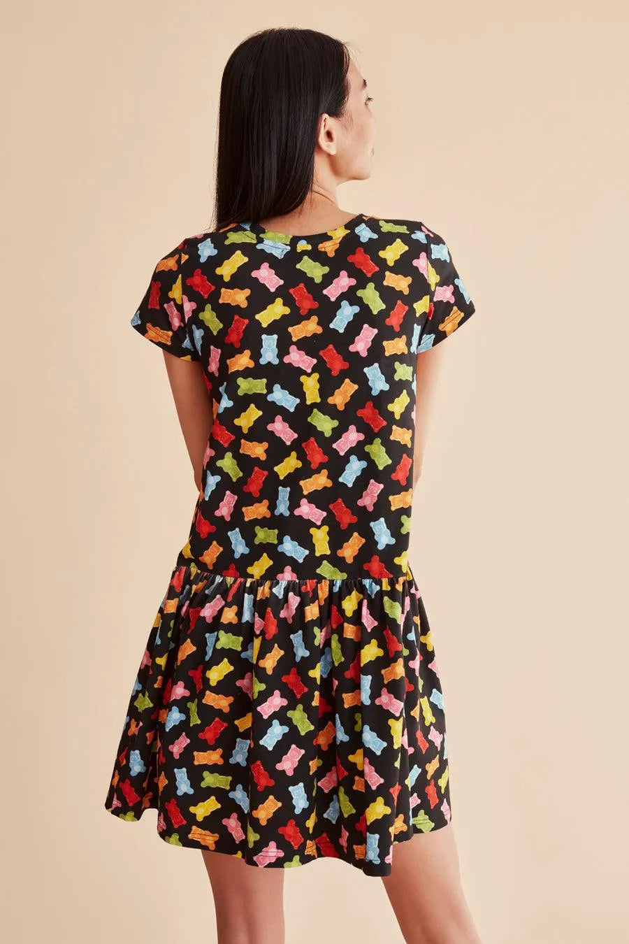 Vestido corto Gummies - ECRU