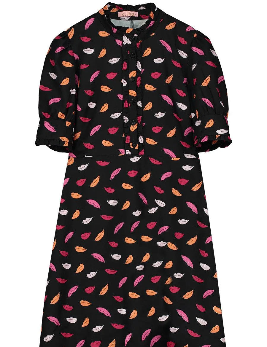 Vestido corto labios - ECRU