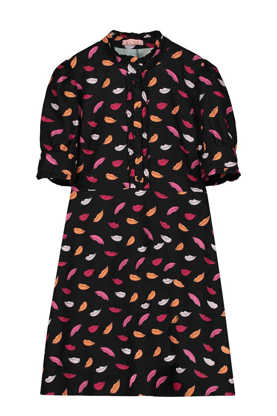 Vestido corto labios - ECRU