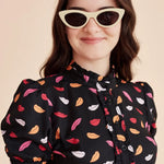 Vestido corto labios - ECRU