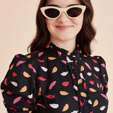 Vestido corto labios - ECRU