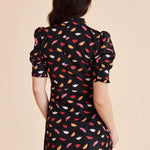 Vestido corto labios - ECRU