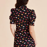 Vestido corto labios - ECRU