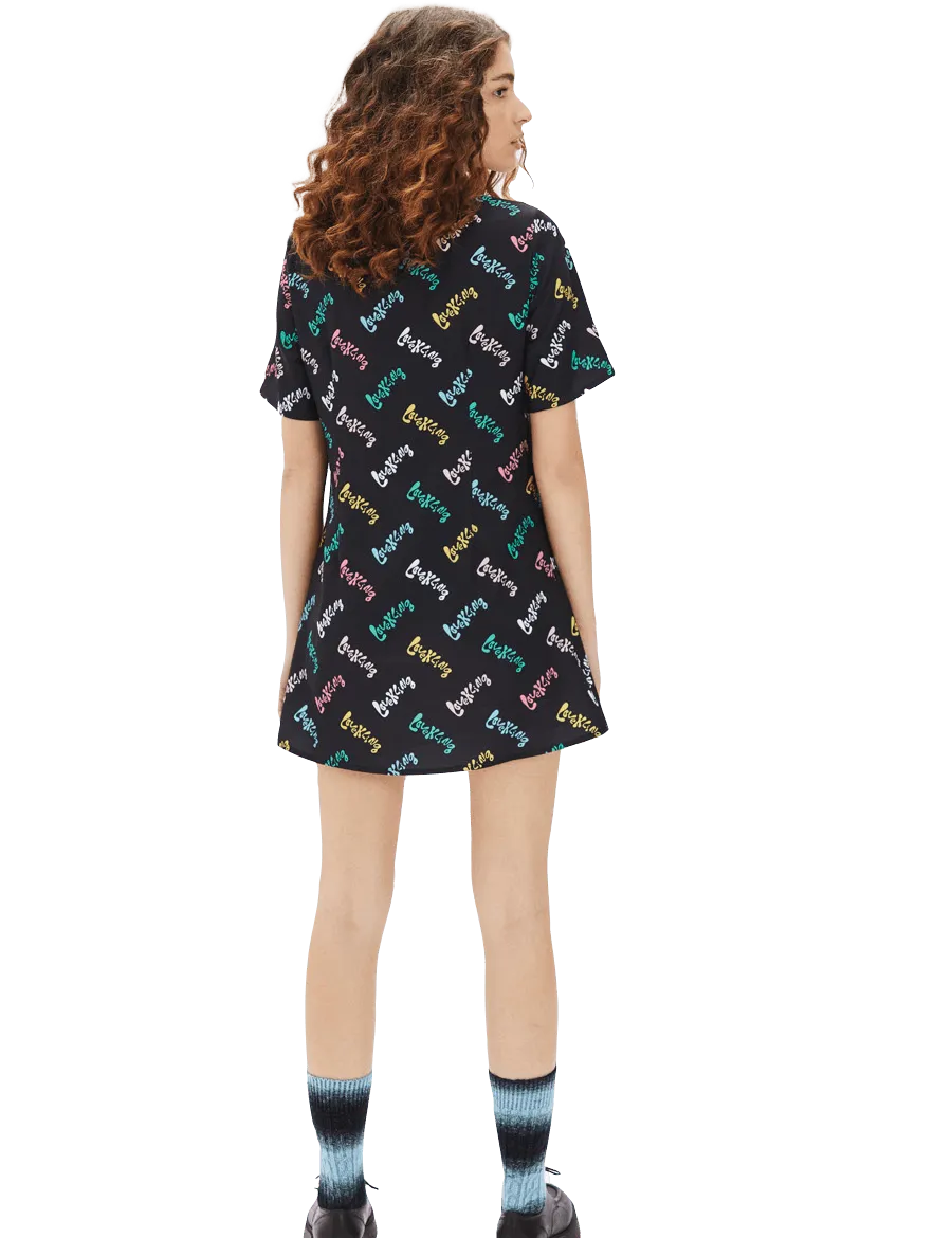 Vestido Corto Logo Kling - ECRU