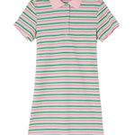 Vestido corto polo rayas - ECRU