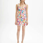 Vestido corto tirantes tul - ECRU