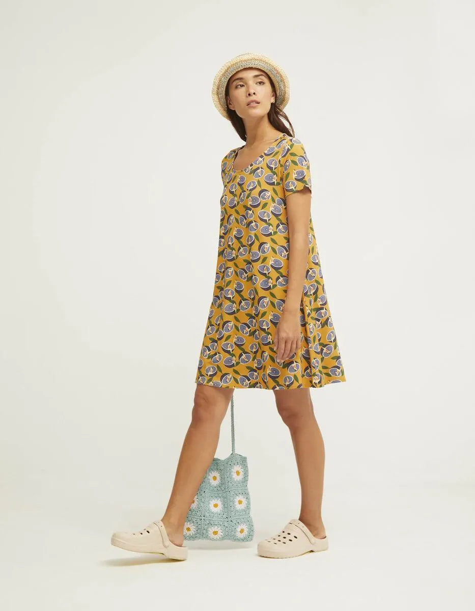 Vestido Easy Manga Corta Citrus - ECRU