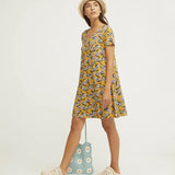 Vestido Easy Manga Corta Citrus - ECRU