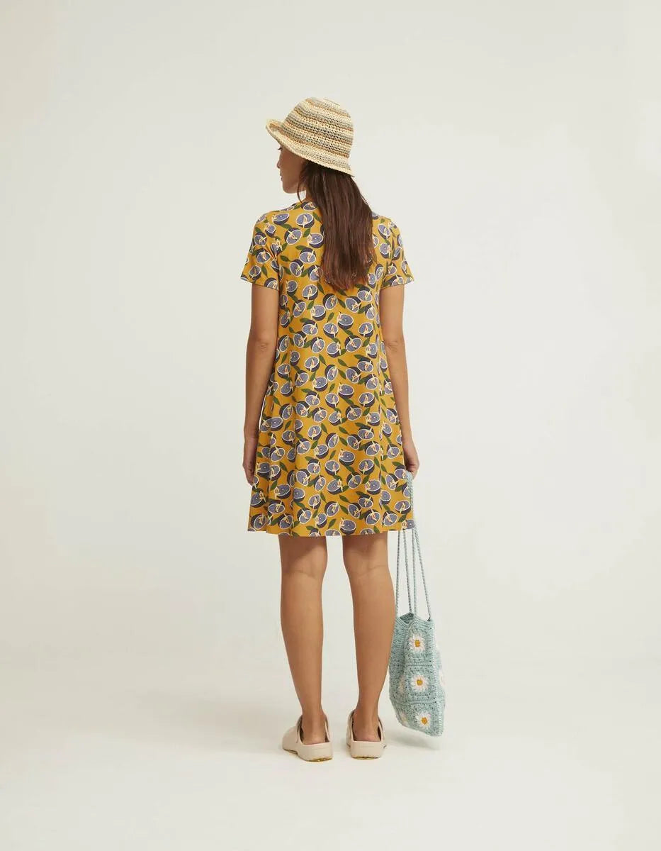 Vestido Easy Manga Corta Citrus - ECRU