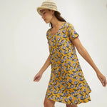 Vestido Easy Manga Corta Citrus - ECRU