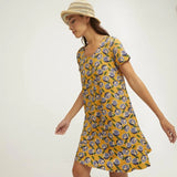 Vestido Easy Manga Corta Citrus - ECRU