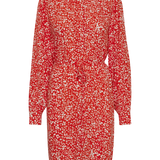 Vestido ICHI Carolina Poppy Red - ECRU