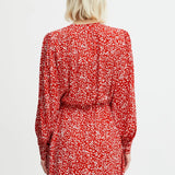 Vestido ICHI Carolina Poppy Red - ECRU