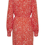 Vestido ICHI Carolina Poppy Red - ECRU