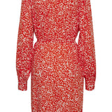 Vestido ICHI Carolina Poppy Red - ECRU