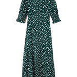 Vestido largo abullonado - ECRU