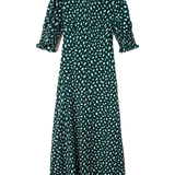 Vestido largo abullonado - ECRU