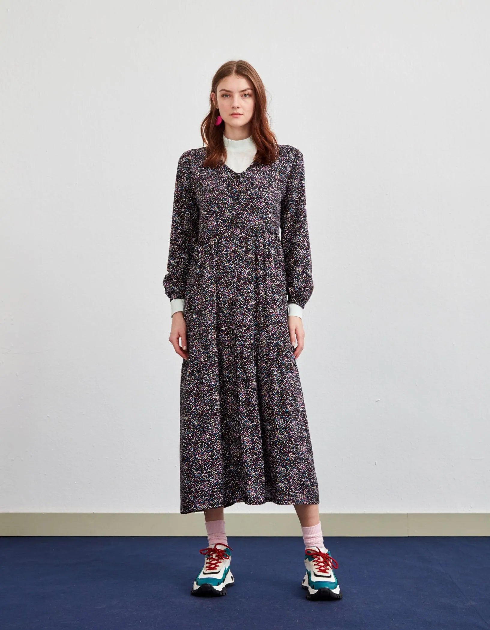 Vestido Largo Botones - ECRU