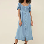 Vestido largo de Tencel - ECRU