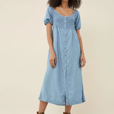 Vestido largo de Tencel - ECRU