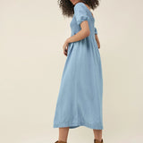 Vestido largo de Tencel - ECRU