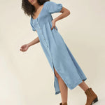 Vestido largo de Tencel - ECRU