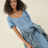 Vestido largo de Tencel - ECRU