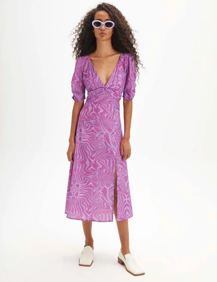 Vestido Largo Fucsia Psicodelic - ECRU