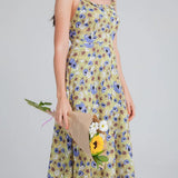 Vestido Largo Girasoles - ECRU