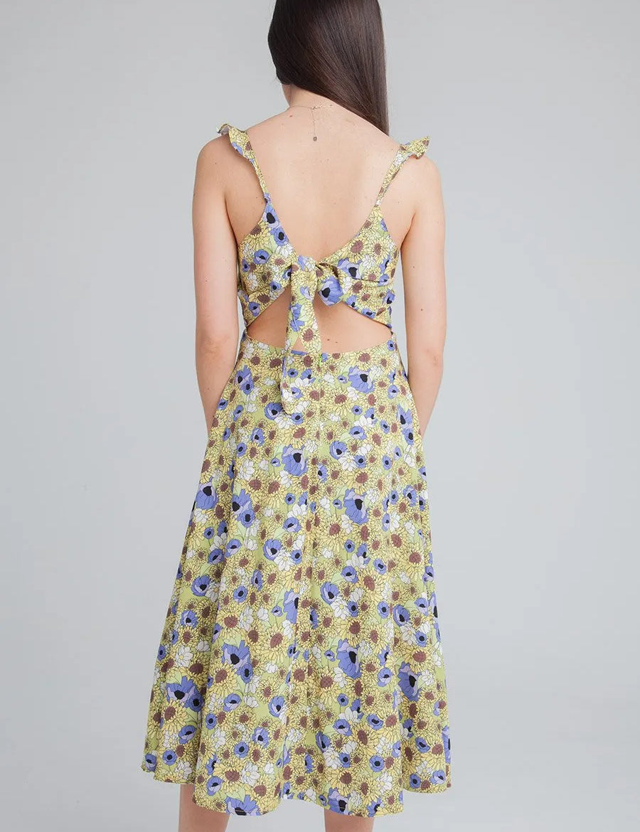 Vestido Largo Girasoles - ECRU