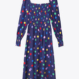 Vestido Largo Lunares - ECRU