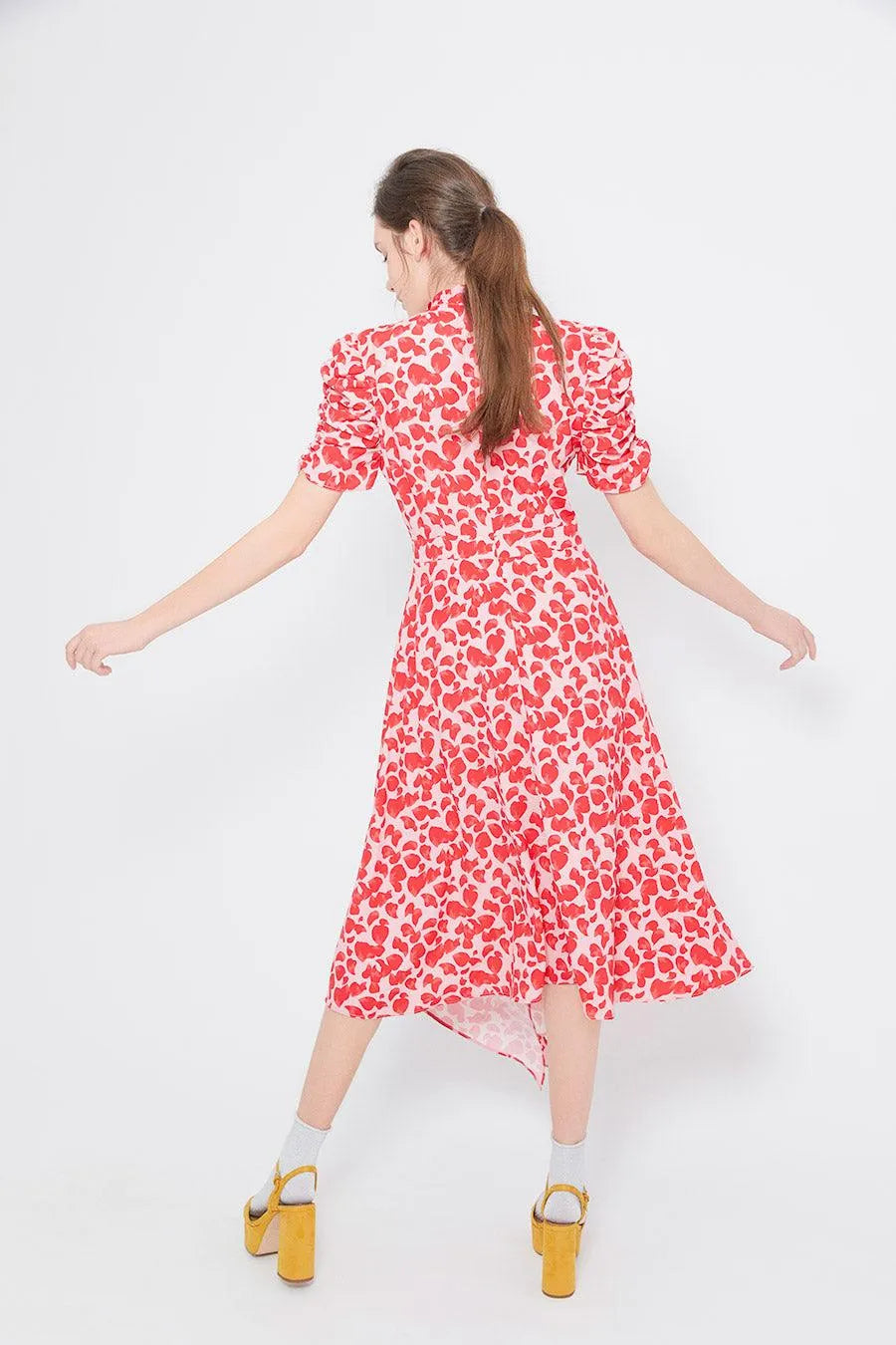 Vestido Largo Pétalos - ECRU