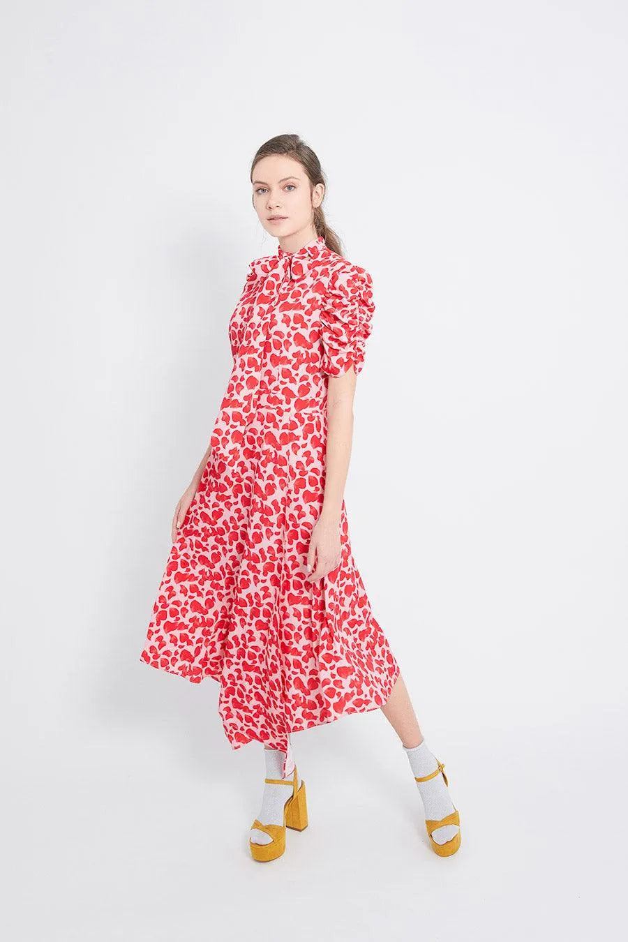 Vestido Largo Pétalos - ECRU