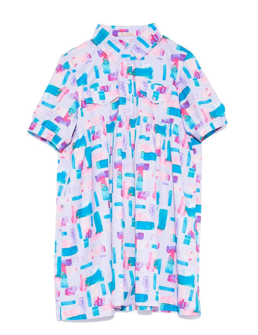 Vestido Lila Acuarela - ECRU