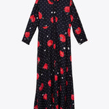 Vestido Lunares y Rosas - ECRU