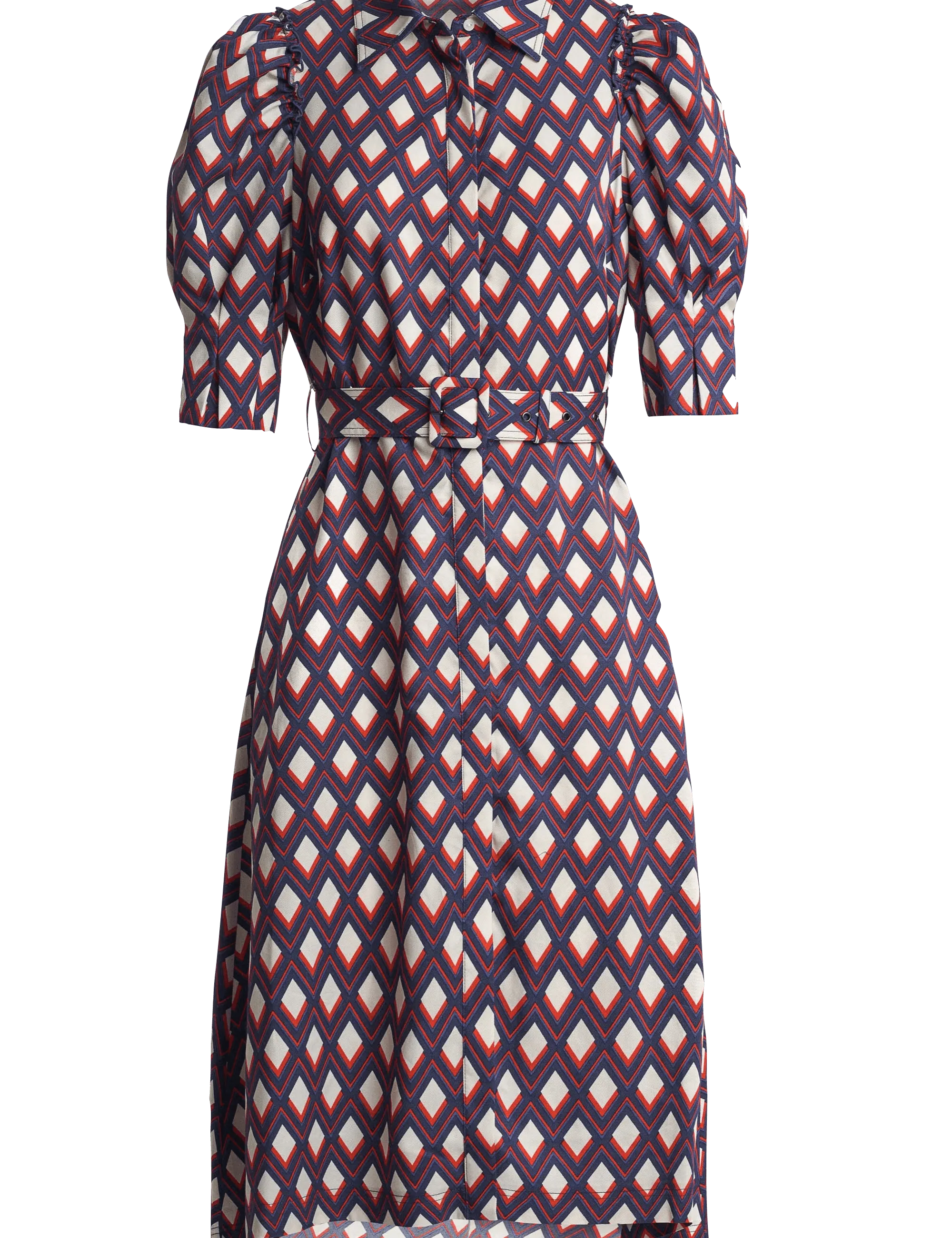 Vestido Manga Abullonada - ECRU