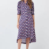 Vestido Manga Abullonada - ECRU